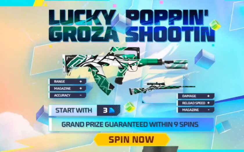 Cara Mendapatkan Skin Groza Poppin Shotin Free Fire (FF) – Esportsku