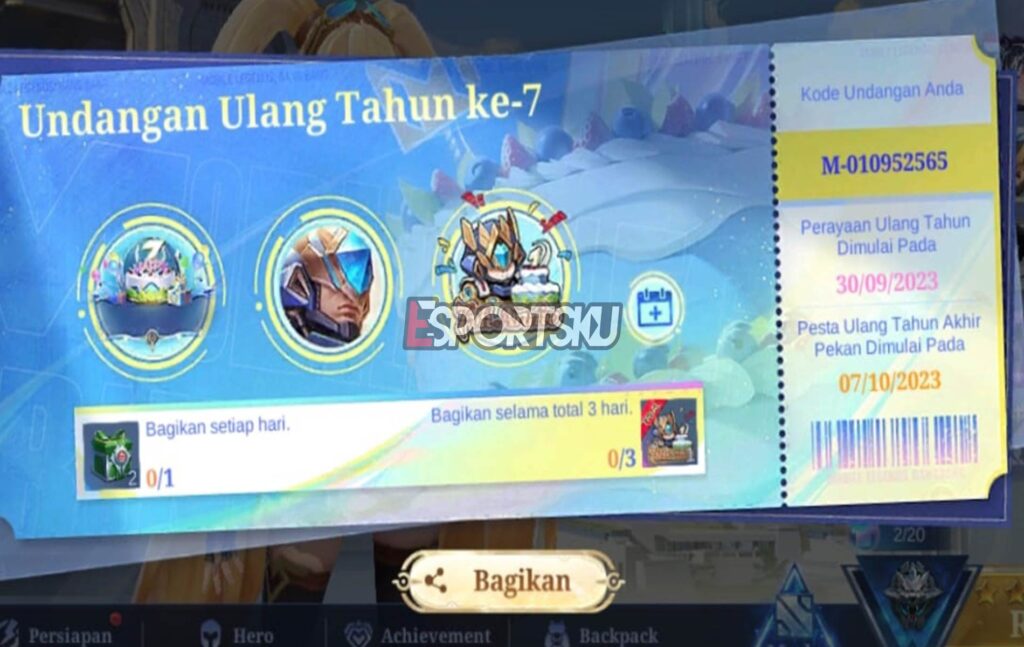 Diamond Gratis di Undangan Ulang Tahun ke 7 ML, Jangan Sampai Ketinggalan!  – Esportsku