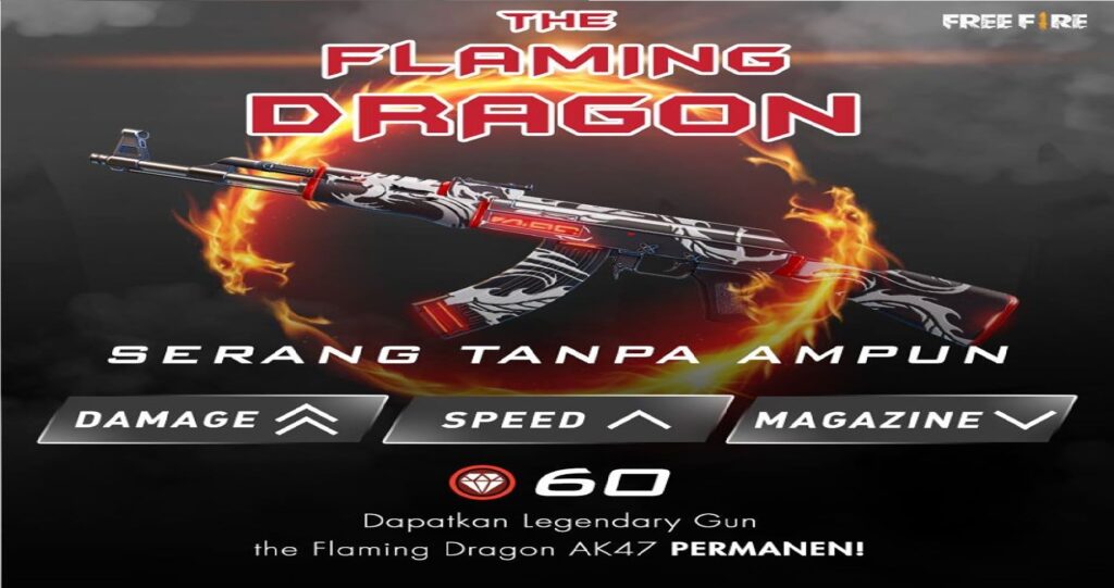 Harga Skin AK47 Flaming Dragon Epic Free Fire (FF) – Esportsku