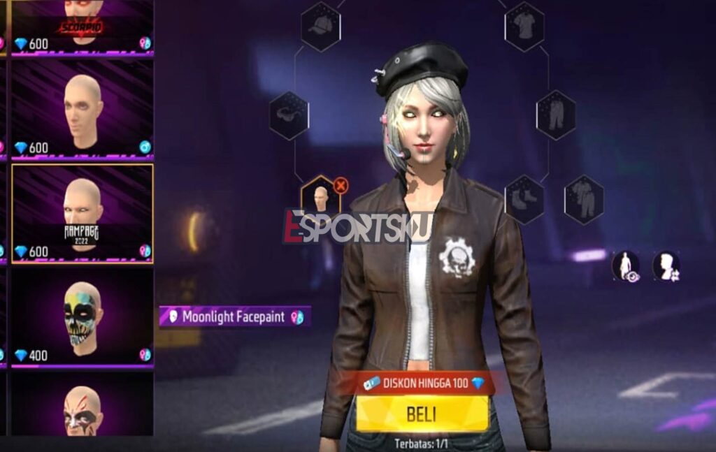 5 Cara Mendapatkan Facepaint Moonlight Free Fire (FF) – Esportsku