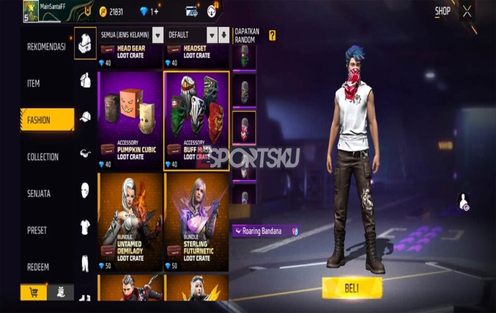 5 Cara Mendapatkan Skin Roaring Bandana Free Fire (FF) – Esportsku