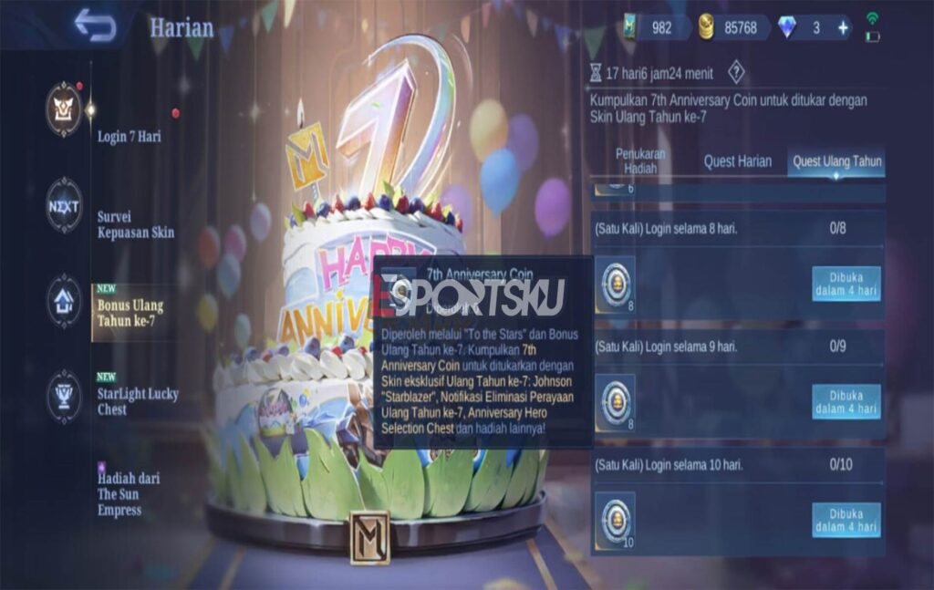 Cara Mendapatkan Token 7th Anniversary Coin Mobile Legends (ML) – Esportsku