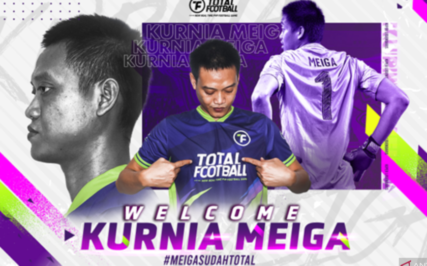 Legenda sepak bola Indonesia Kurnia Meiga merumput di Total Football