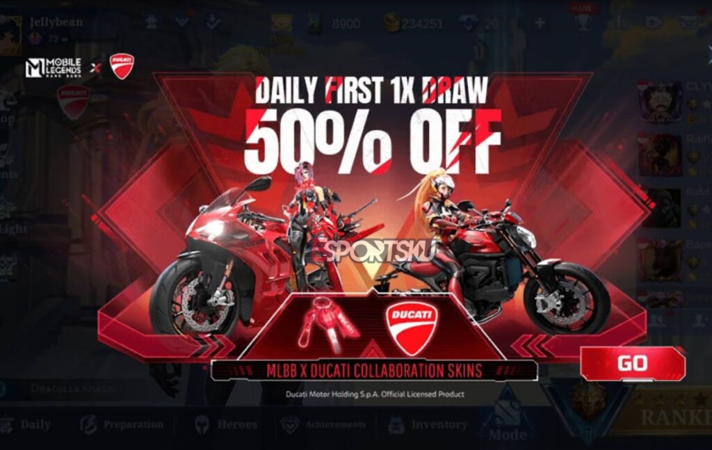 Ducati Fase Kedua Klaim 16 Token Draw Mobile Legends (ML) – Esportsku