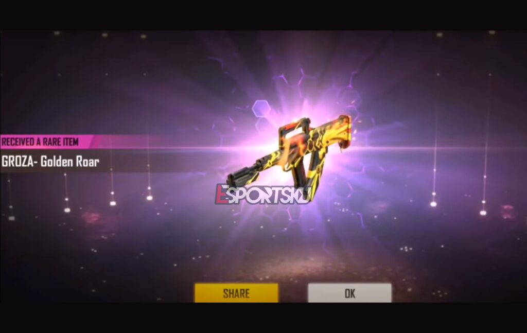 Tips Klaim Skin Groza Golden Roar Event Moco Store Free Fire (FF) – Esportsku