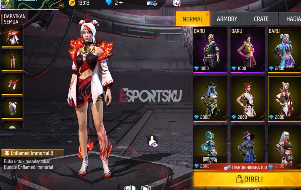 5 Cara Mendapatkan Skin Rambut Immortal Free Fire (FF) – Esportsku