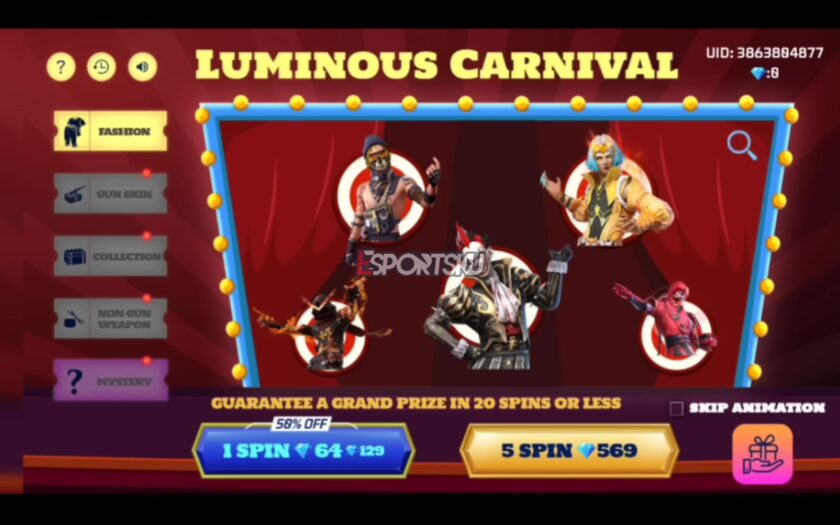 Kapan Event Luminous Carnival Rilis Di Free Fire (FF)?  – Esportsku